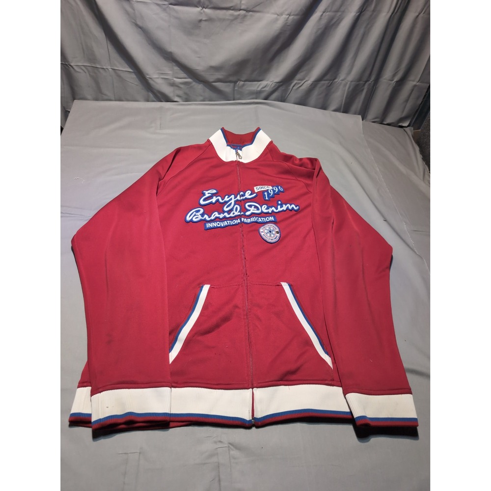 Enyce Brand Denim Mens‎ Full Zip Track Jacket, Since 1996, Red Size XXL?